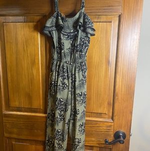 Epic Threads Jumpsuit Floral Hibiscus Romper